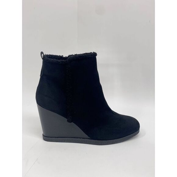 Sun + Stone Women's Camillia Wedge Booties - Black 11M - Picture 4 of 8